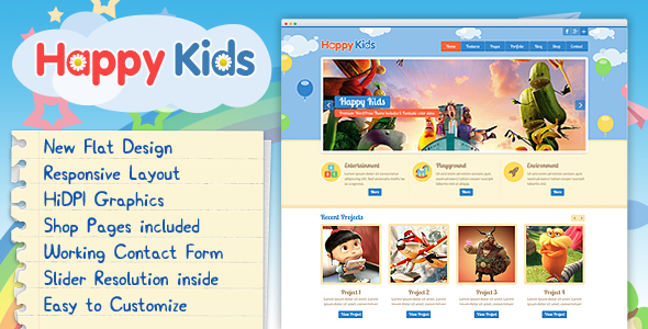 Happy Kids - Children HTML Template